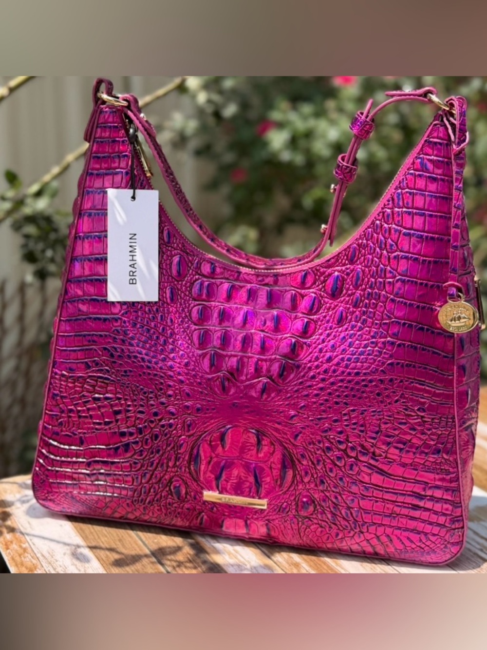 Brahmin Tabitha Voltage Violet Melbourne PRICE FIRM Pretty EYE! NWT - Picture 10 of 15